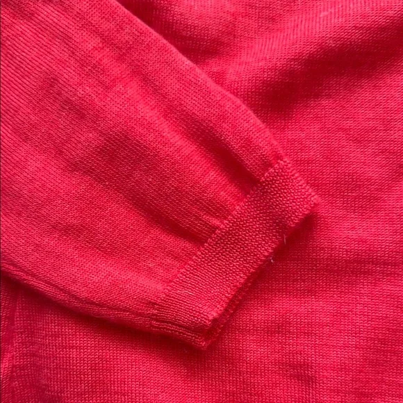 Oscar de la Renta Red Crew Neck Sweater - Picture 5 of 6